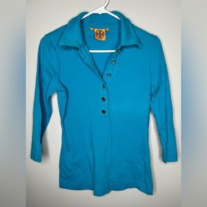 Tory Burch Blue Button Down Shirt